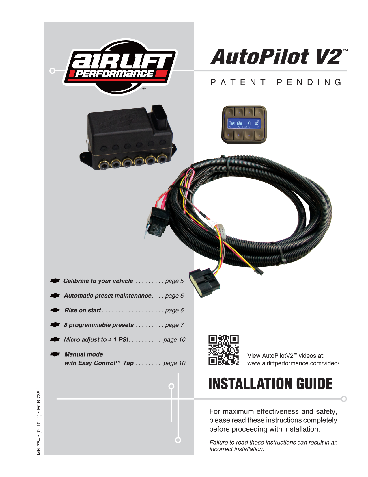 Инструкция по установке, калибровке и настройке AirLift AutoPilot V2 ...