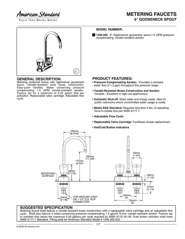 American Standard 1340.265 Indoor Furnishings User manual | Manualzz