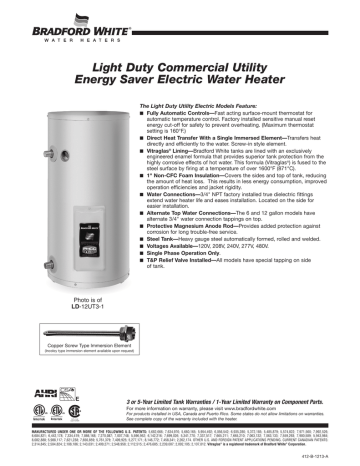 Bradford White LG2100H-80-3N $4,040 / 100 Gallon 80,000 BTU Light