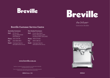 Breville BES840BSS User manual | Manualzz