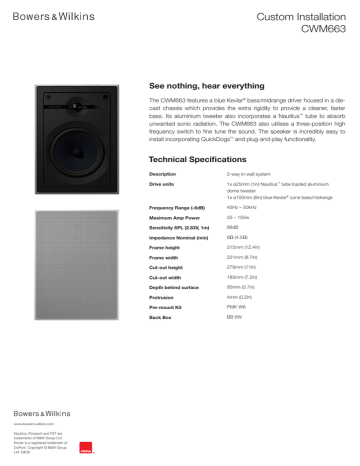 Bowers \u0026 Wilkins FP29661 In-Wall 