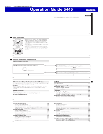 Casio g shock online 5445 manual