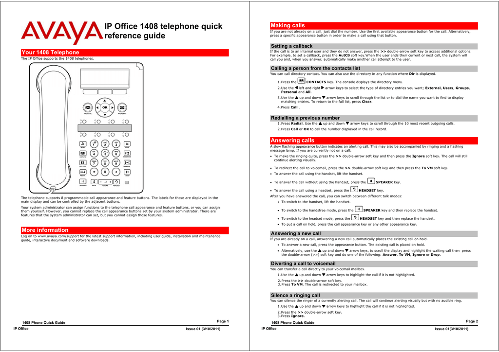 A Must Have User Guides, Quick Reference! Avaya Partner Phone System CD Manual 