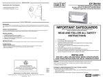 EV Series Emergency Lighting Installation, Operation &amp; Service Instructions