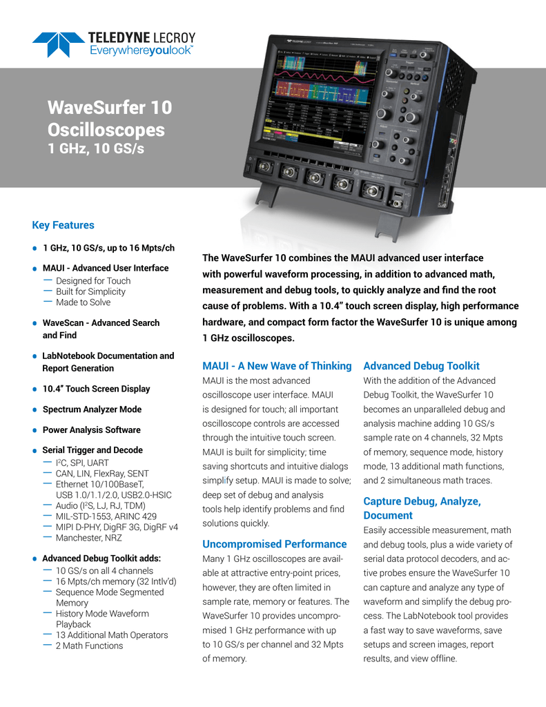 Wavesurfer 10英語版カタログ Pdf Manualzz