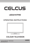 Celcus LED22167FHD Operating Instructions
