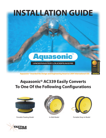 AC339 Aquasonic- Installation Guide | Manualzz