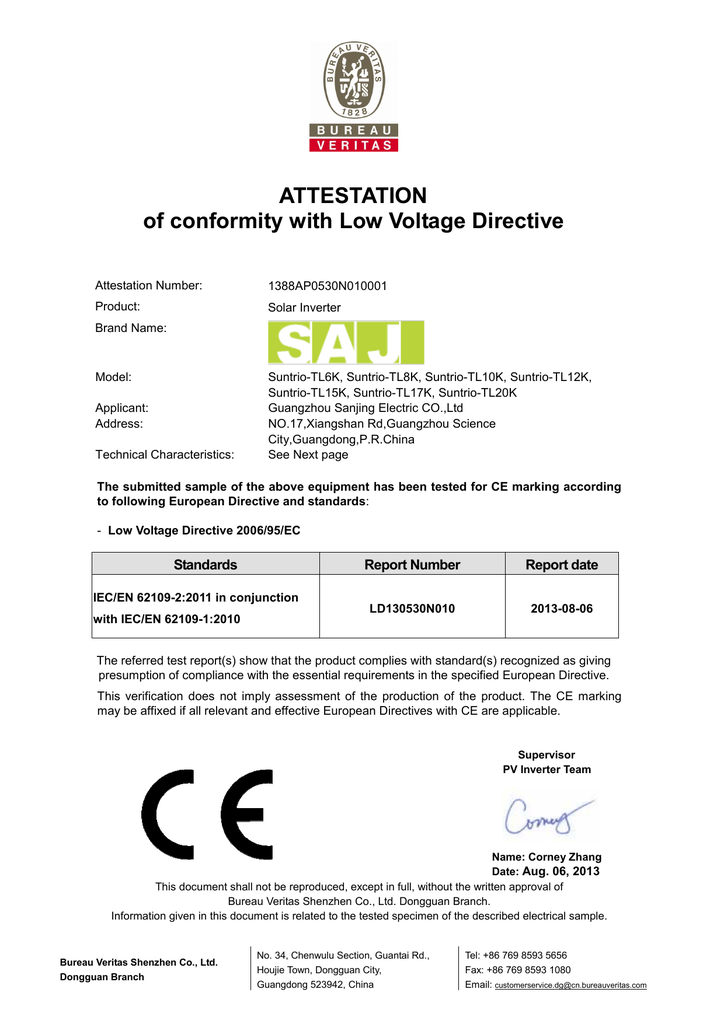 Saj Ce Declaration Manualzz