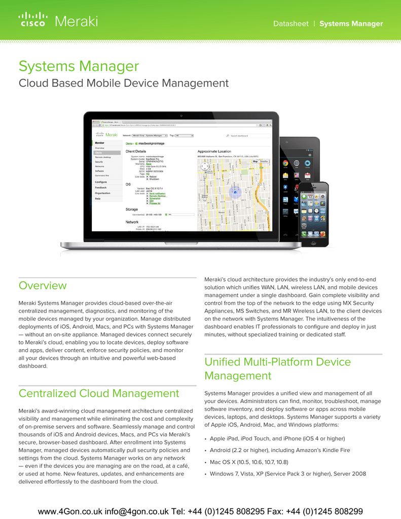 meraki license cost on Cisco Meraki Systems Manager Datasheet Manualzz