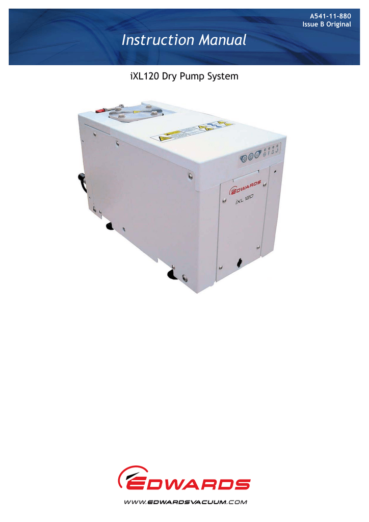 Edwards_iXL120_Dry_Pump_Product_Manual Manualzz