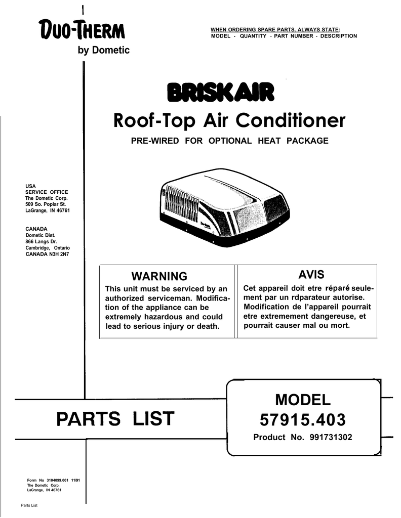 25 Duo Therm Rv Air Conditioner Parts Diagram - Wiring Diagram Niche
