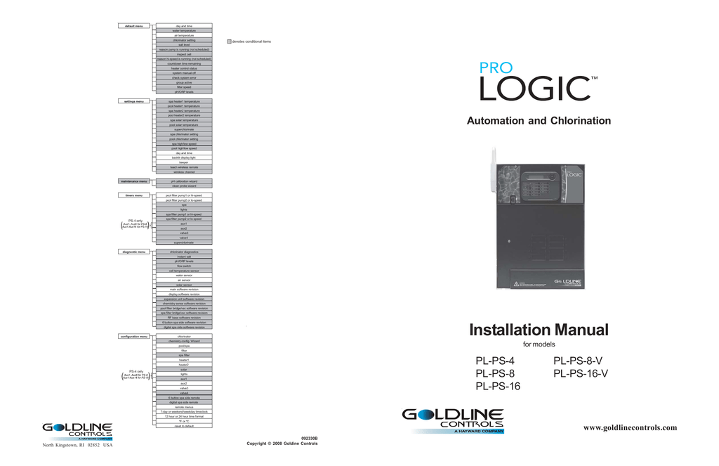Hayward ProLogic PLPS4 PLPS8(V) PLPS Manualzz