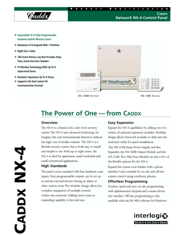 Nx 4 Spec Sheet Manualzz