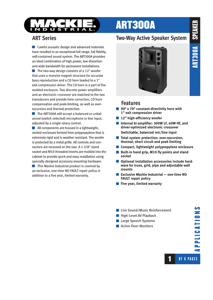 Mackie art300a Clearance