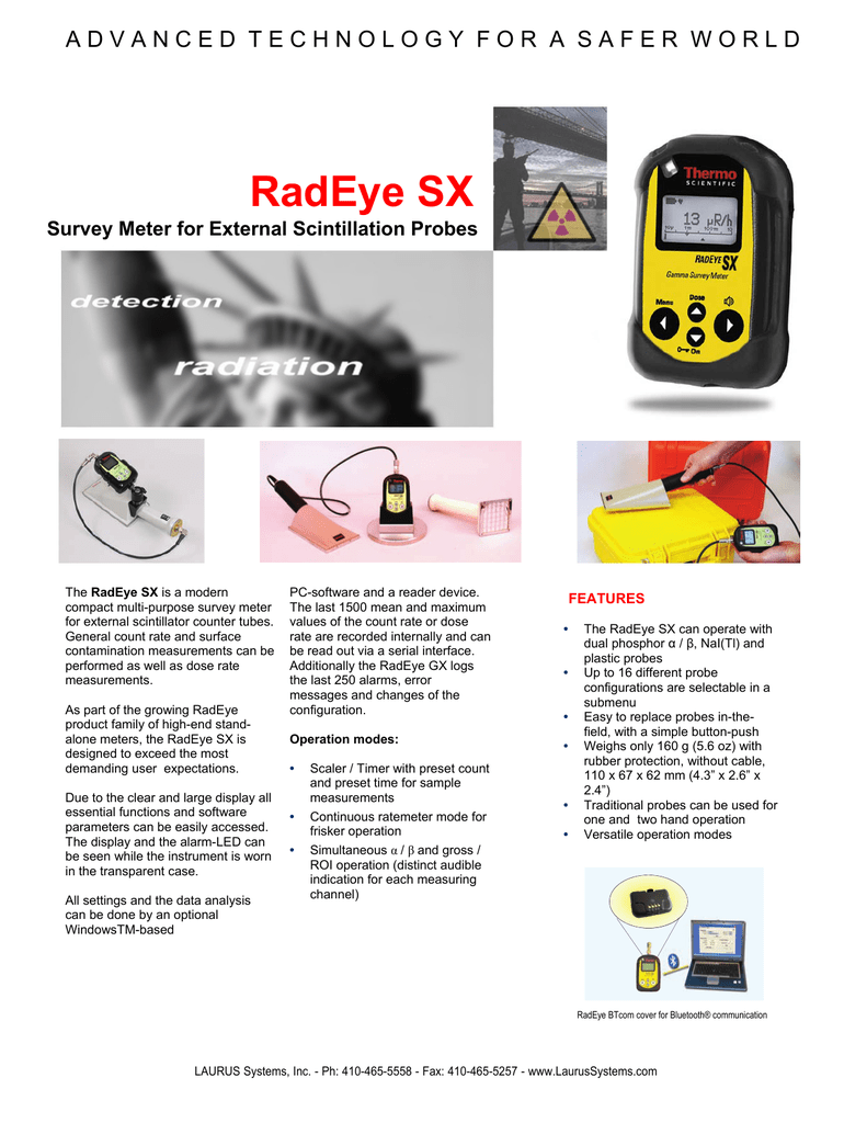 Thermo Scientific RADEYE SX External Scintillation detector w/ DP6