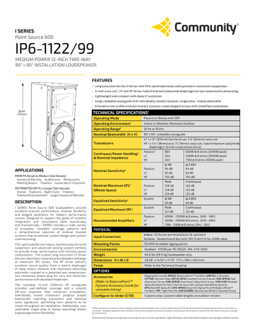 IP6-1122-99 Spec Sheet | Manualzz