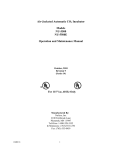 NuAire Series 14 NU-5500 &amp; NU-5500E Air-Jacketed CO2 Incubator Operation and Maintenance Manual