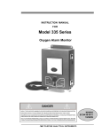 Teledyne 335 Analog control room monitor for personnel safety Instruction manual