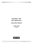 Spectrophotometer SmartSpec Plus Instruction Manual