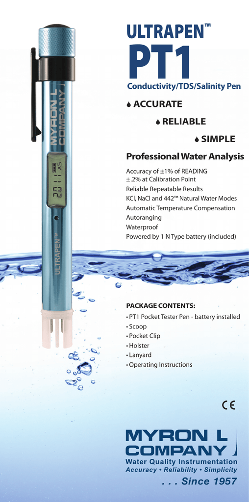 1 Myron L PT1 MyronL ULTRAPEN Conductivity Tester +/ tillescenter Test