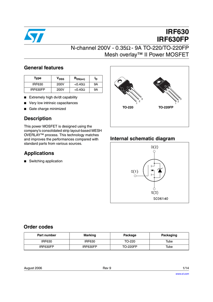 Power MOSFET - Vishay Intertechnology