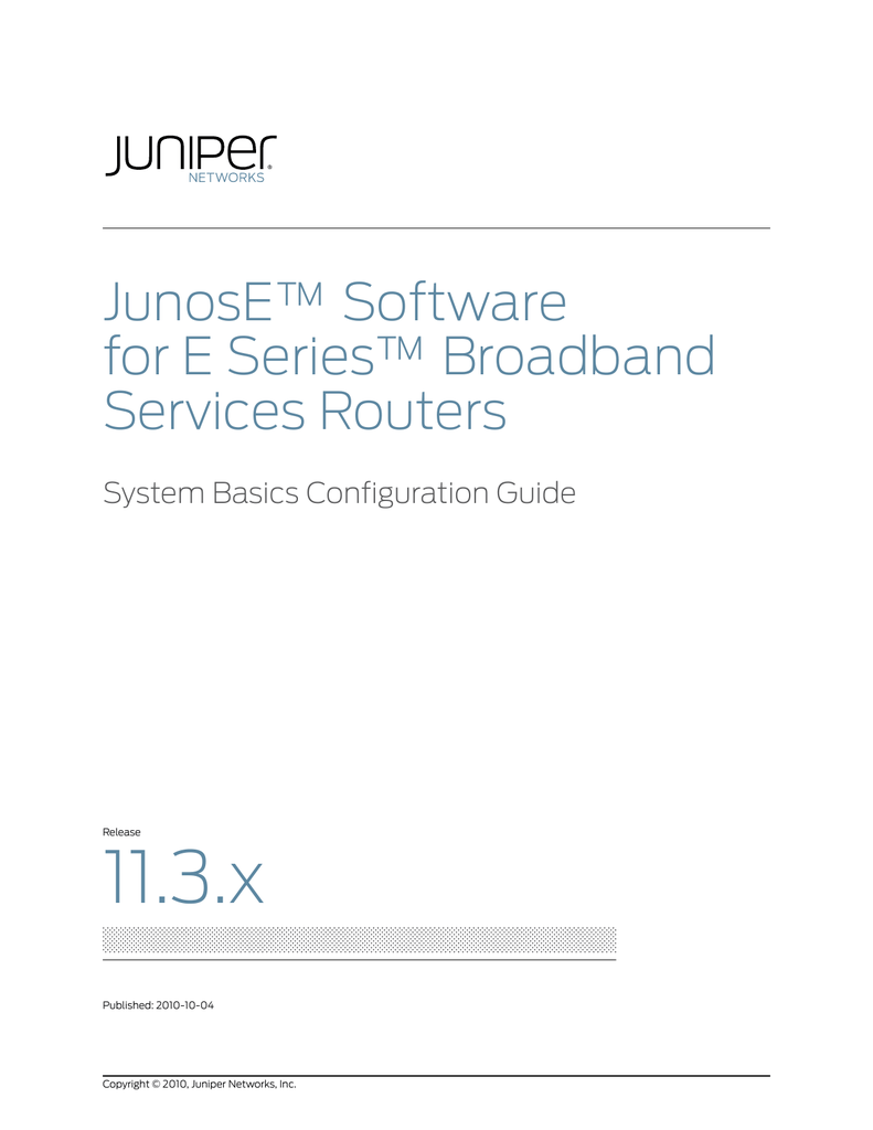 Juniper configuration. Juniper configuration