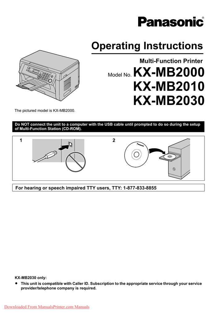 panasonic kx mb2030 specifications