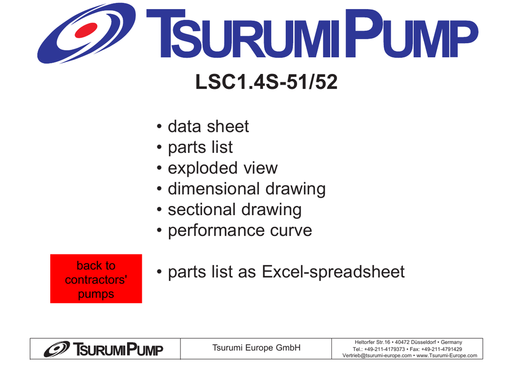 Tsurumi Lsc1 4s 1 Electric Residue Pump Manualzz