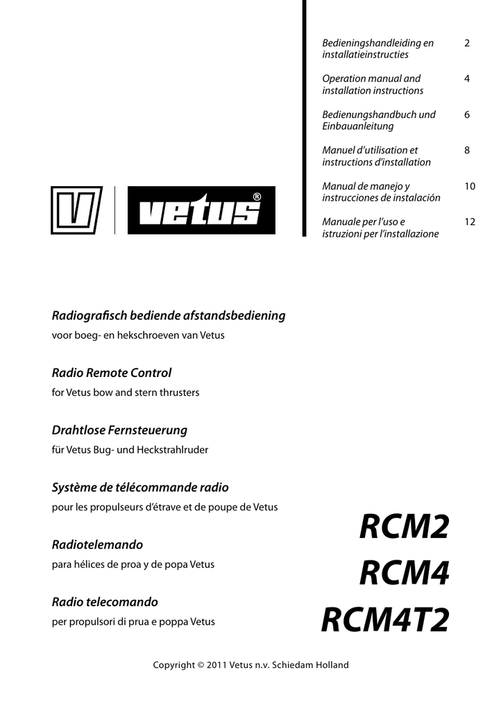 Rcm2 Rcm4 Rcm4t2 Operation Manual And Installion
