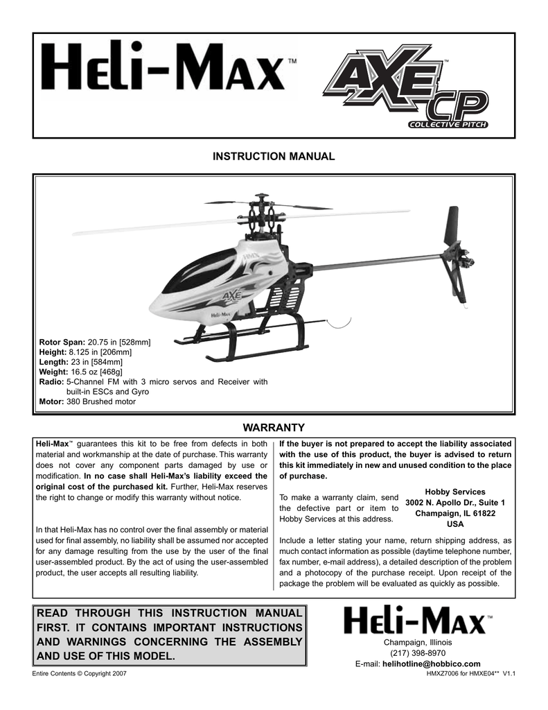 Helimax Axe CP Main Motor HXME8002