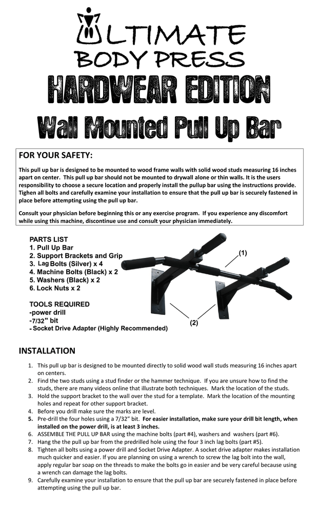 ultimate body press wall mount