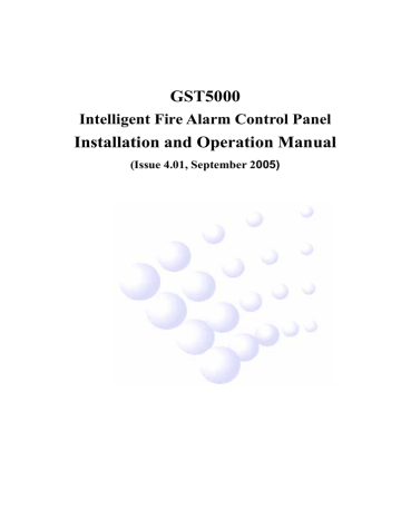 GST5000 Intelligent Fire Alarm Control Panel Installation and Operation Manual | Manualzz