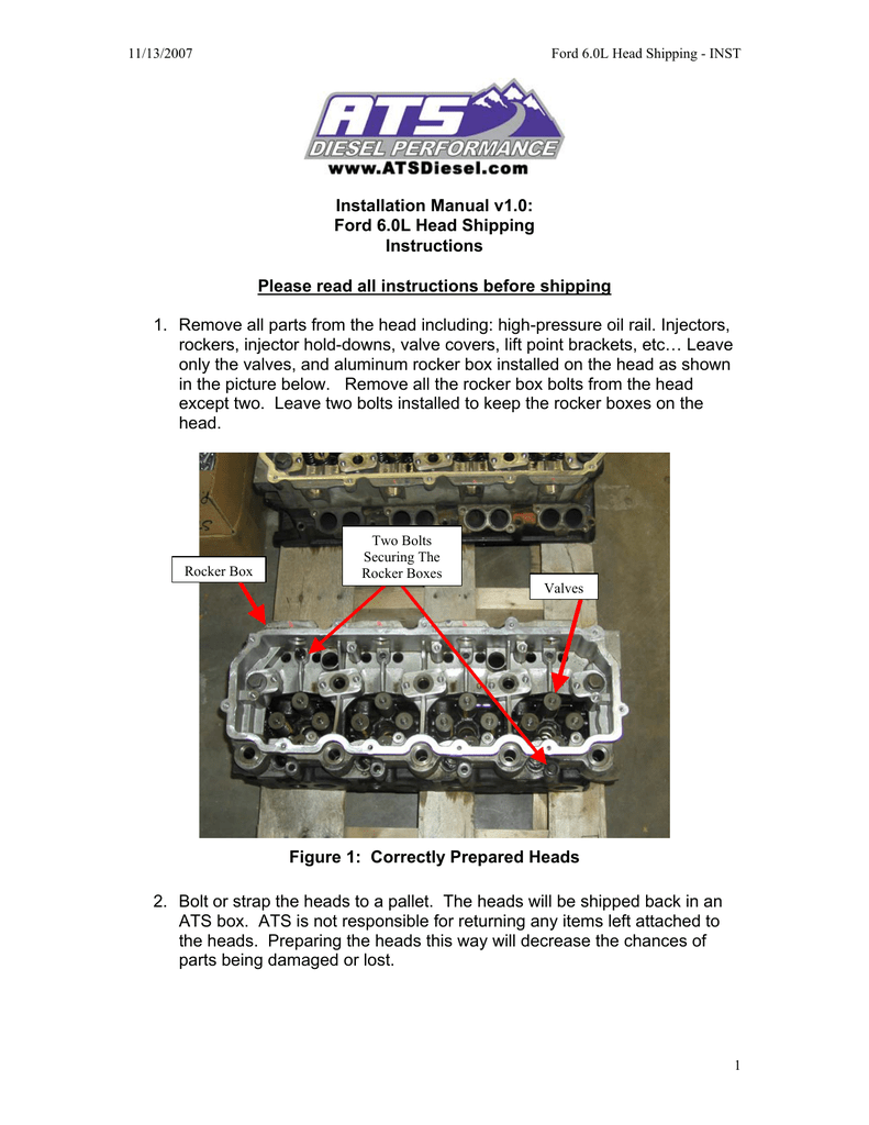 ford 6 0 head bolt upgrade on The Ford 6 0l Head Shipping V1 0 Pdf Manualzz