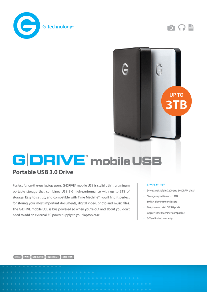 G Drive Mobile Usb With15mm Datasheet R0 Uk 0216 Lr Manualzz