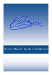 Elite Spas Hot Tub Owner's Manual