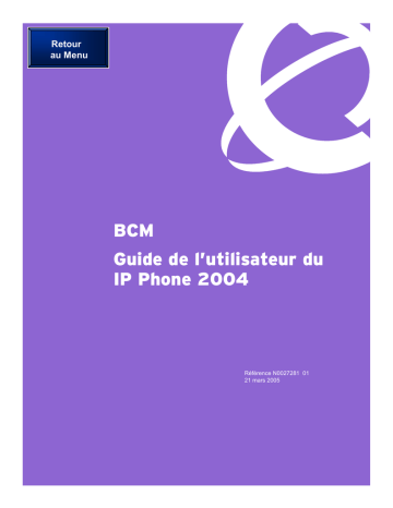 Nortel Guide Utilisateur i2004 | Manualzz