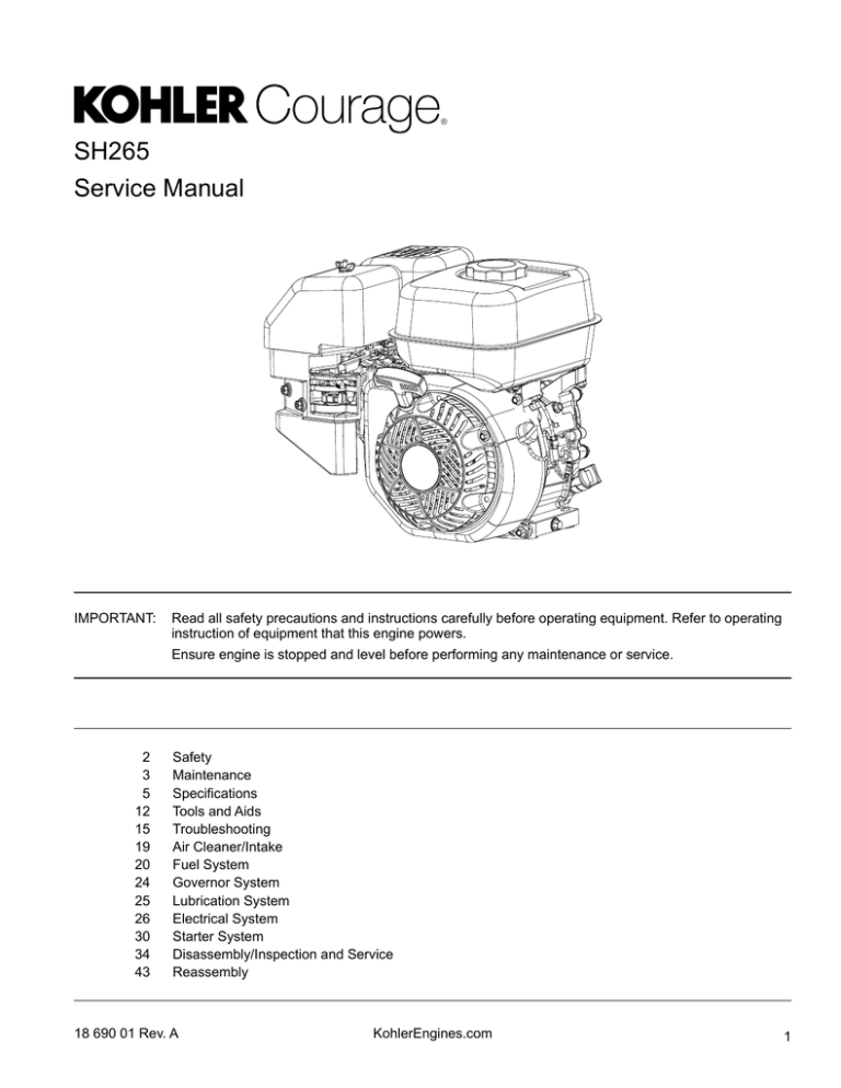 Kohler Ch20 Parts Manual