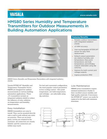 Humidity and Temperature Transmitter Series HMS80