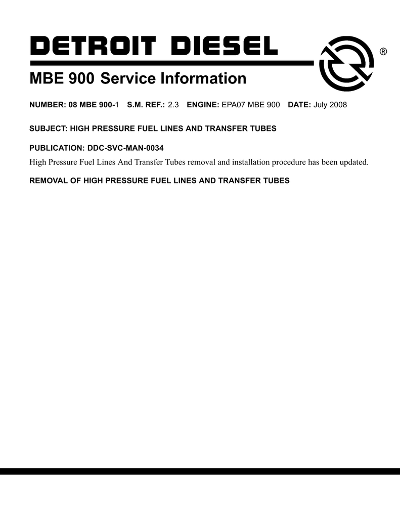 mbe 900 repair manual