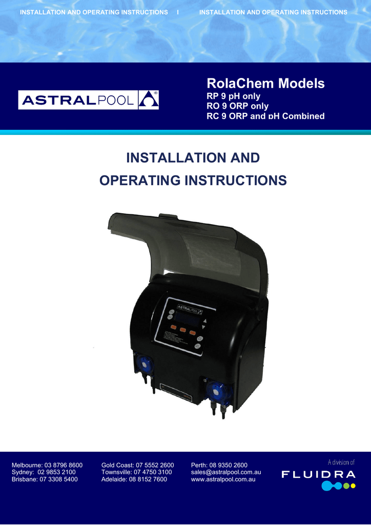 Hurlcon Rolachem RP9 Series Automatic Control System Manual | Manualzz
