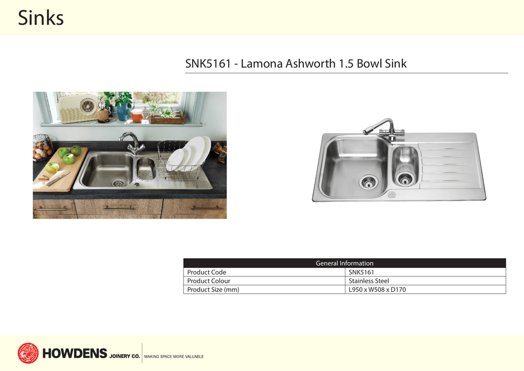 lamona kitchen sink blanking plug