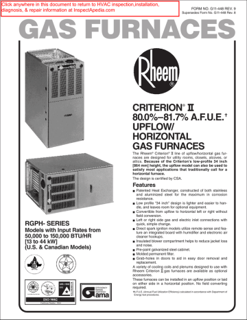 Rheem Gas Furnace Manual Pdf