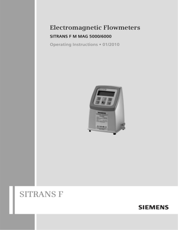 Siemens SITRANS F M MAG 5000 Operating Instructions Manual | Manualzz