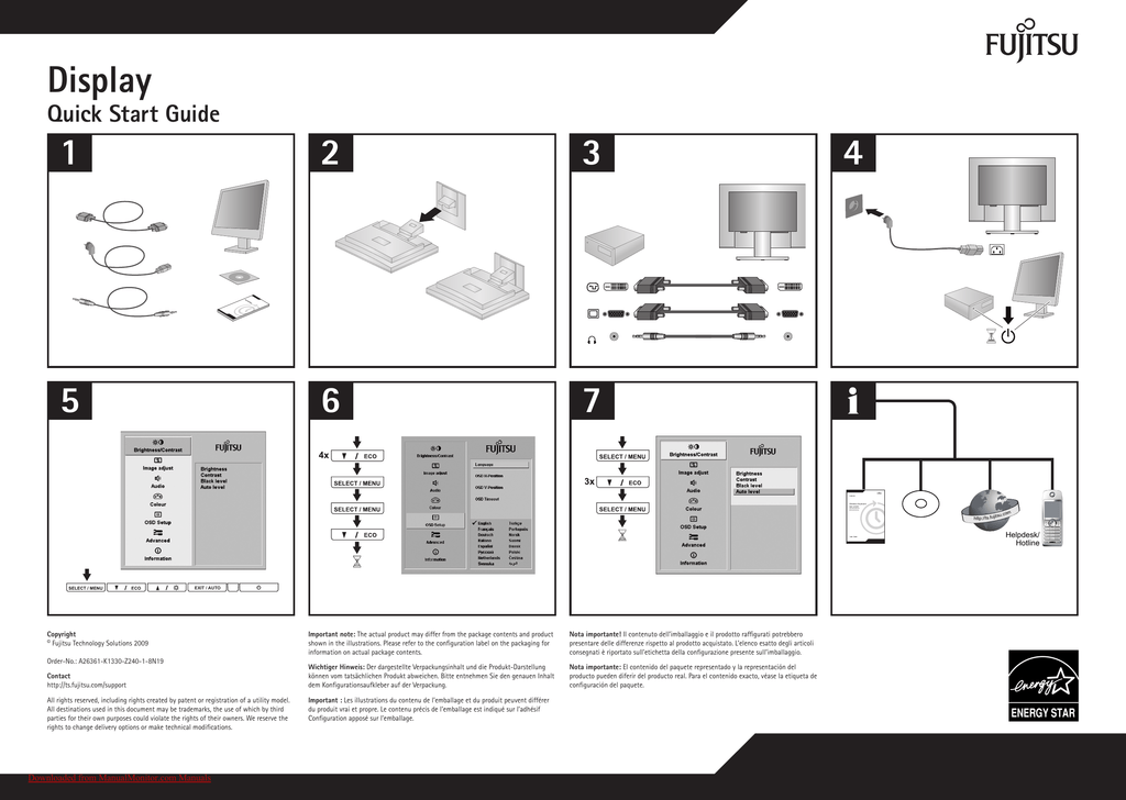 Fujitsu E19W-5 User Guide Manual Pdf | Manualzz.