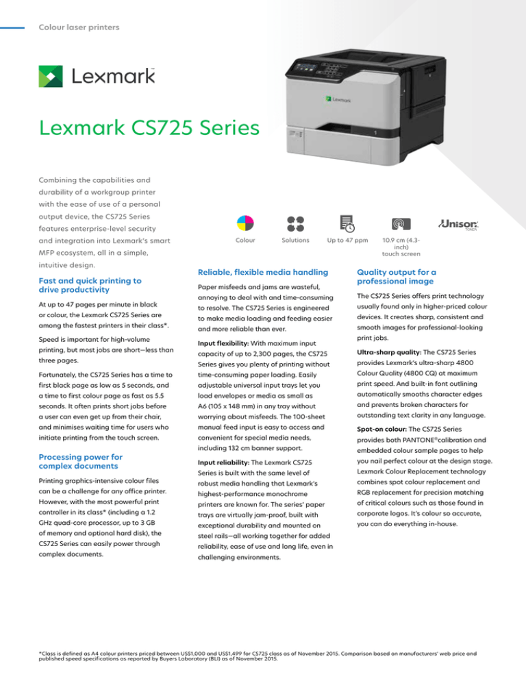 lexmark colour laser printer