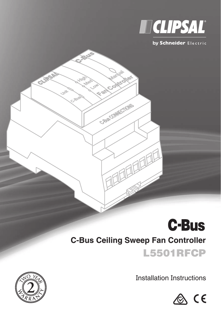 Clipsal C Bus L5501rfcp Ceiling Sweep Fan Control Relay