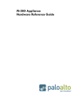 Palo Alto Networks M-500 Appliance Hardware Reference Guide