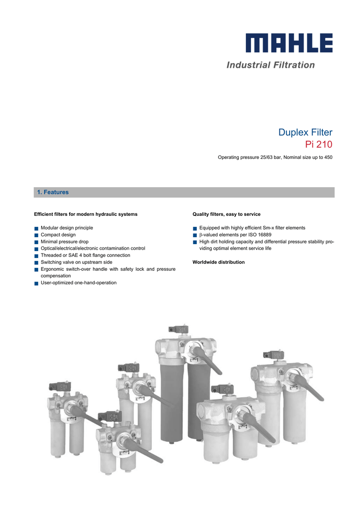 Mahle Pi210 Duplex Filter Manualzz