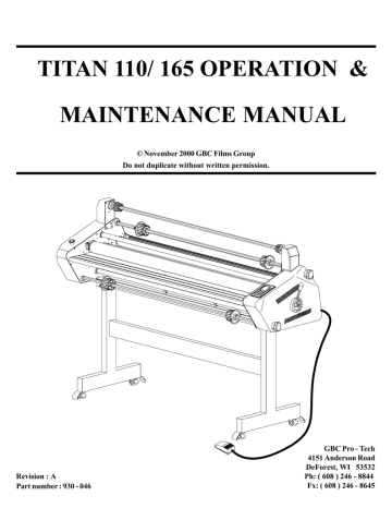 design concepts laminator manual