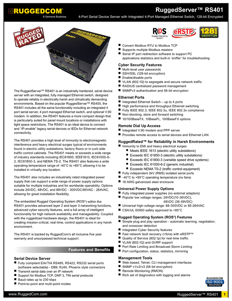 Rs401 Datasheet Manualzz